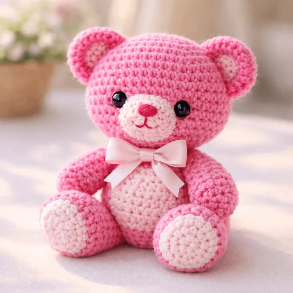 A pink amigurumi inspiration piece